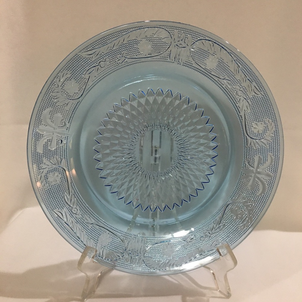 Blue Sandwich Glass Plate